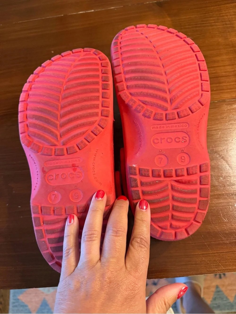 CROCS Kids red Classic Clog Sandals